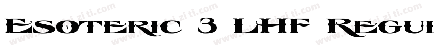 Esoteric 3 LHF Regular字体转换